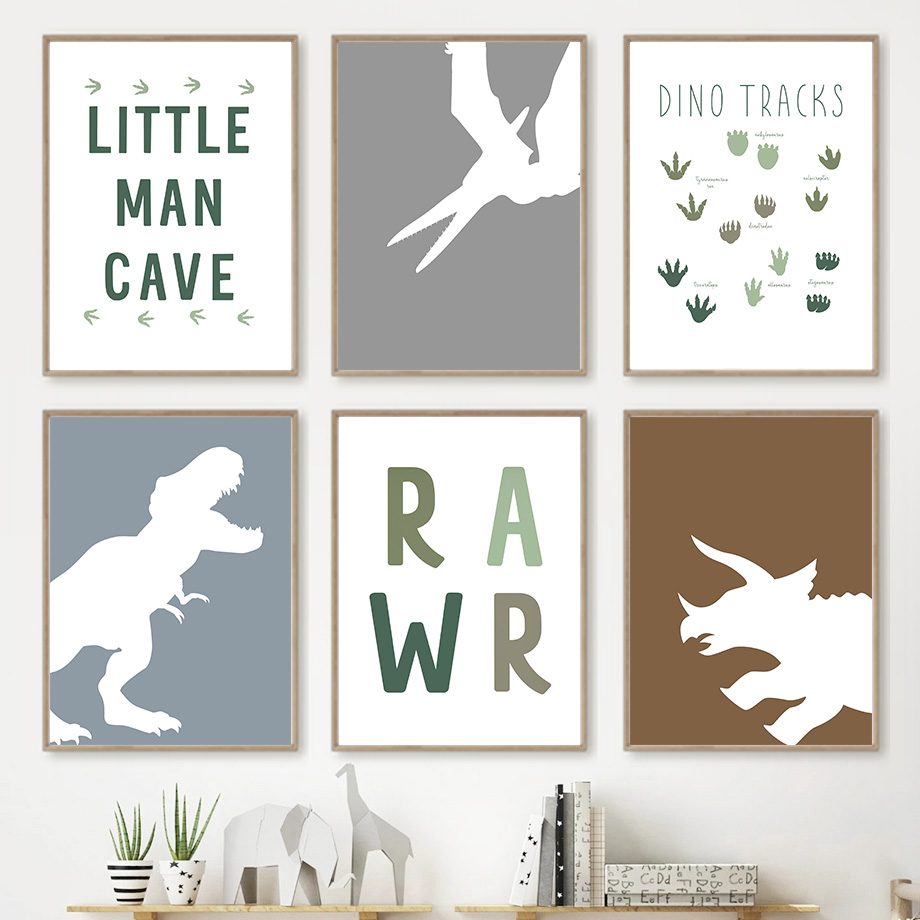 Frameless Jurassic Dinosaur Ty - Baby Nursery Quotes Wall Art บทวิจารณ์และราคา