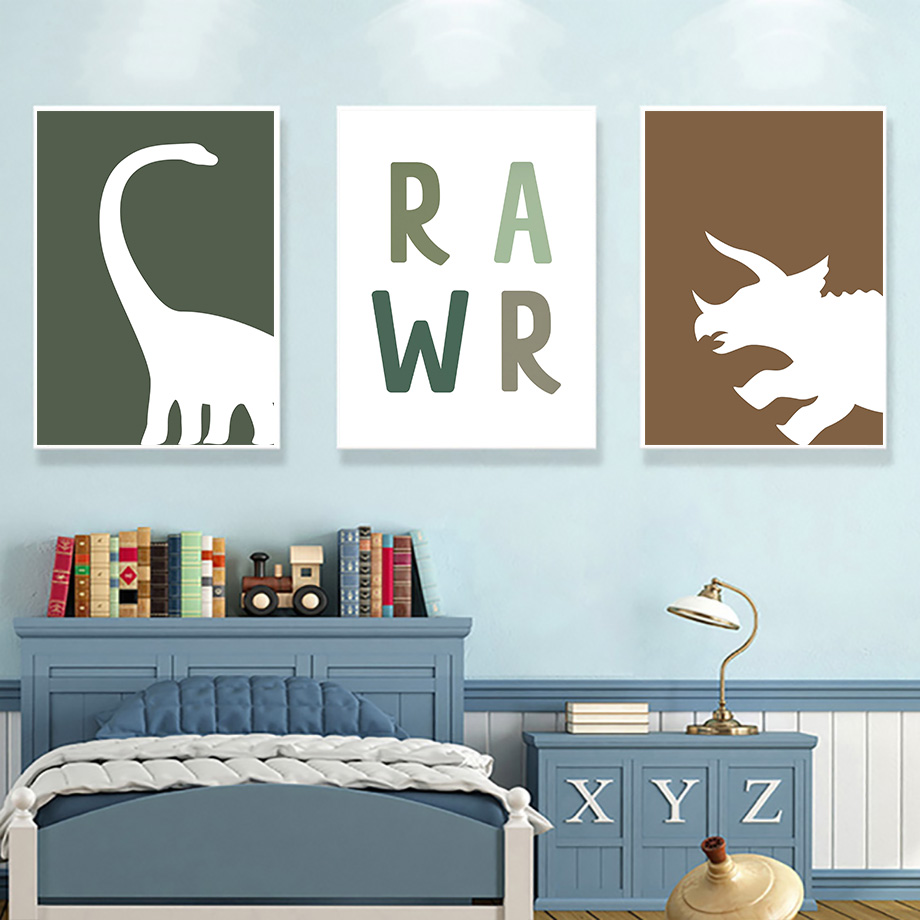 Frameless Jurassic Dinosaur Ty - Baby Nursery Quotes Wall Art บทวิจารณ์และราคา