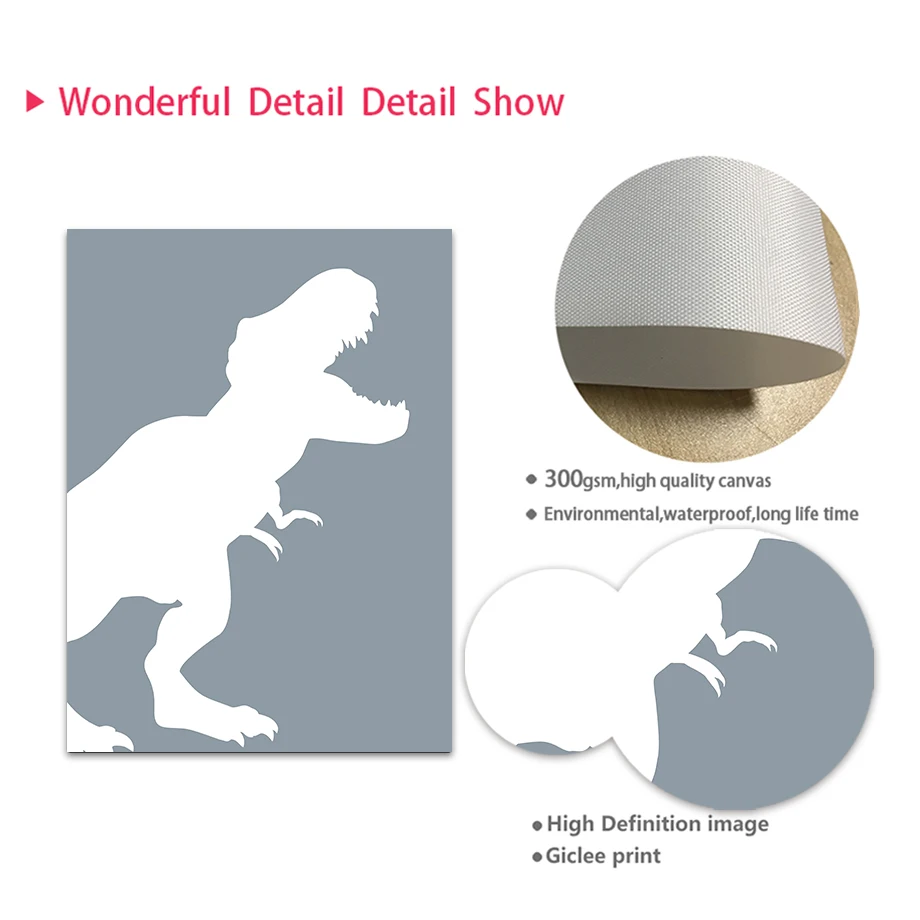 Frameless Jurassic Dinosaur Ty - Baby Nursery Quotes Wall Art บทวิจารณ์และราคา