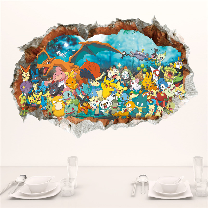 Cartoon Pokémon Pikachu Wall S - Baby Nursery Decals บทวิจารณ์และราคา
