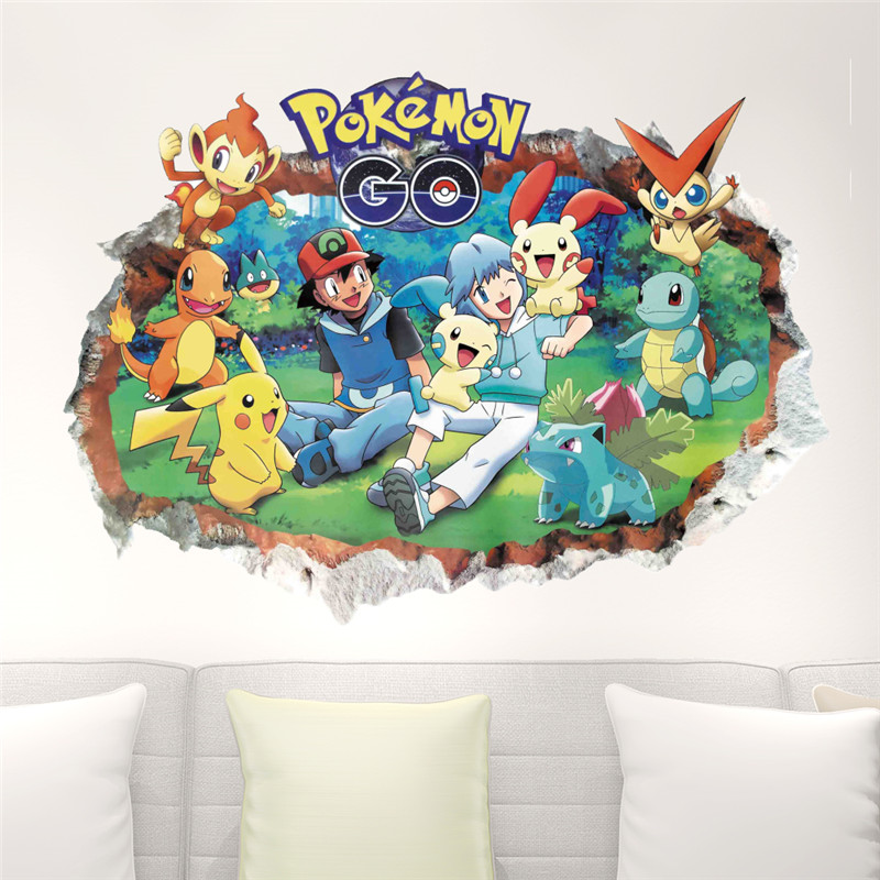 Cartoon Pokémon Pikachu Wall S - Baby Nursery Decals บทวิจารณ์และราคา