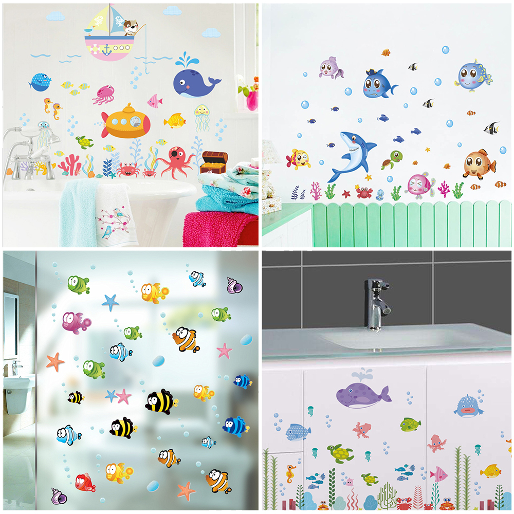 Cute Fishes Whale Shark Sealif - Baby Nursery Decals บทวิจารณ์และราคา