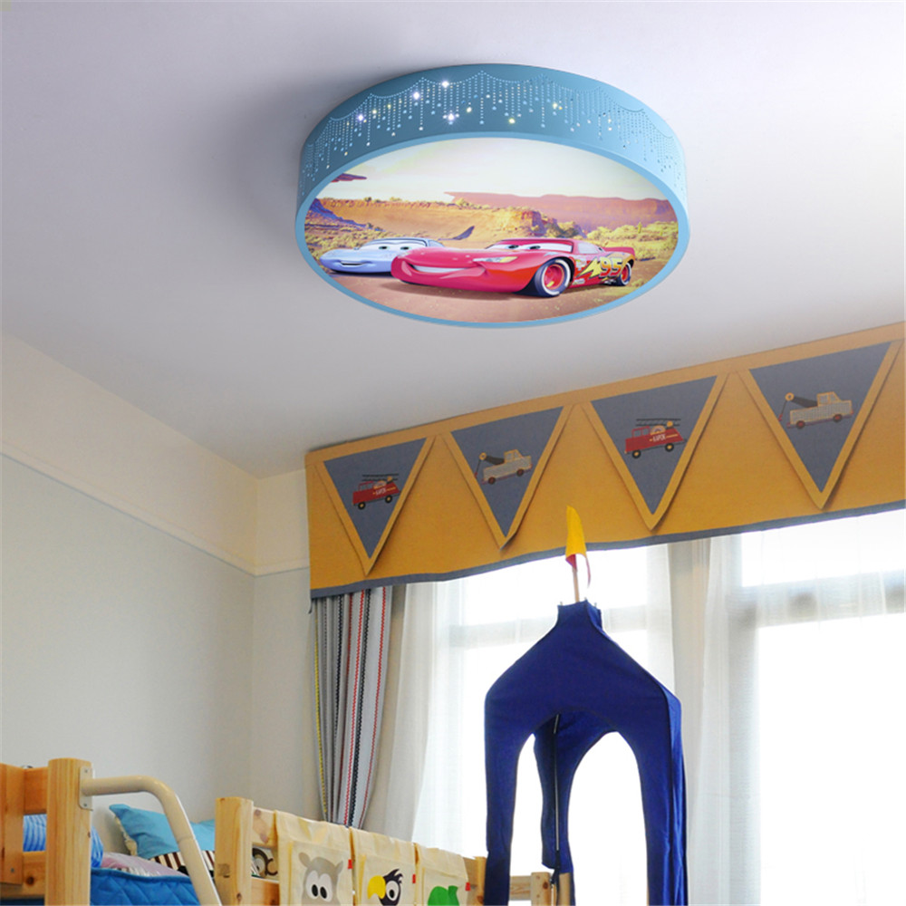 Cartoon Car Round Led Ceiling  - Baby Nursery Lamp บทวิจารณ์และราคา