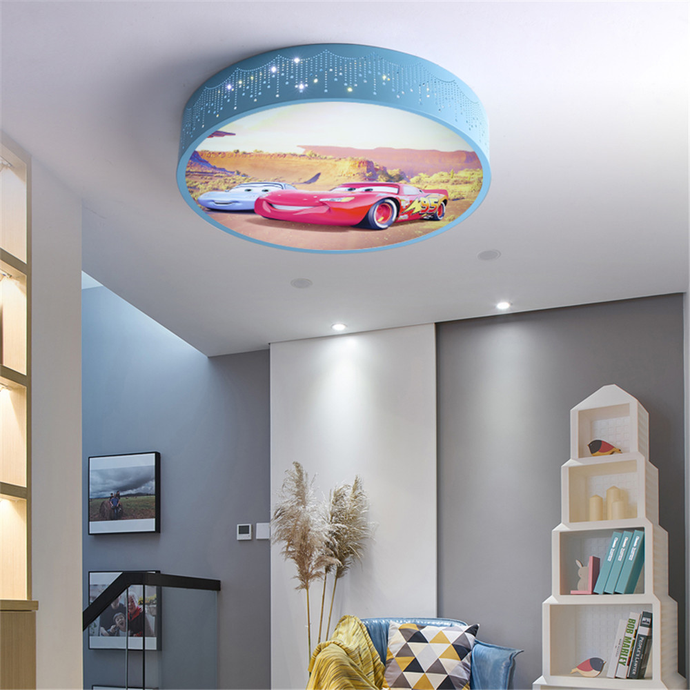 Cartoon Car Round Led Ceiling  - Baby Nursery Lamp บทวิจารณ์และราคา