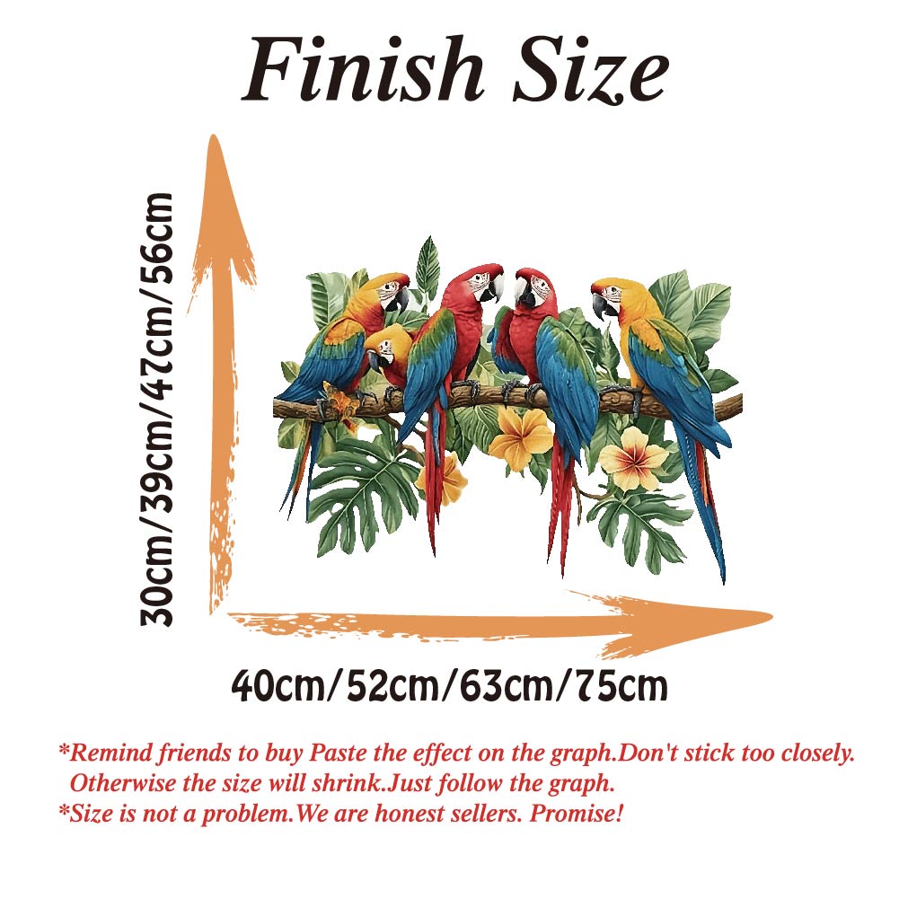 3Pcs Parrots on Branch Wall St - Baby Nursery Decals บทวิจารณ์และราคา