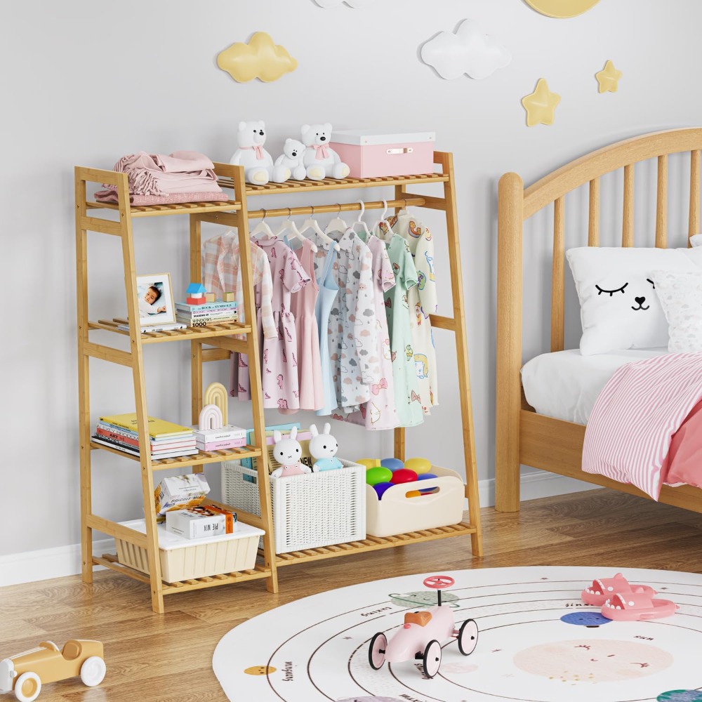 US Shipping Kids Clothing Rack - Baby Nursery Shelves บทวิจารณ์และราคา
