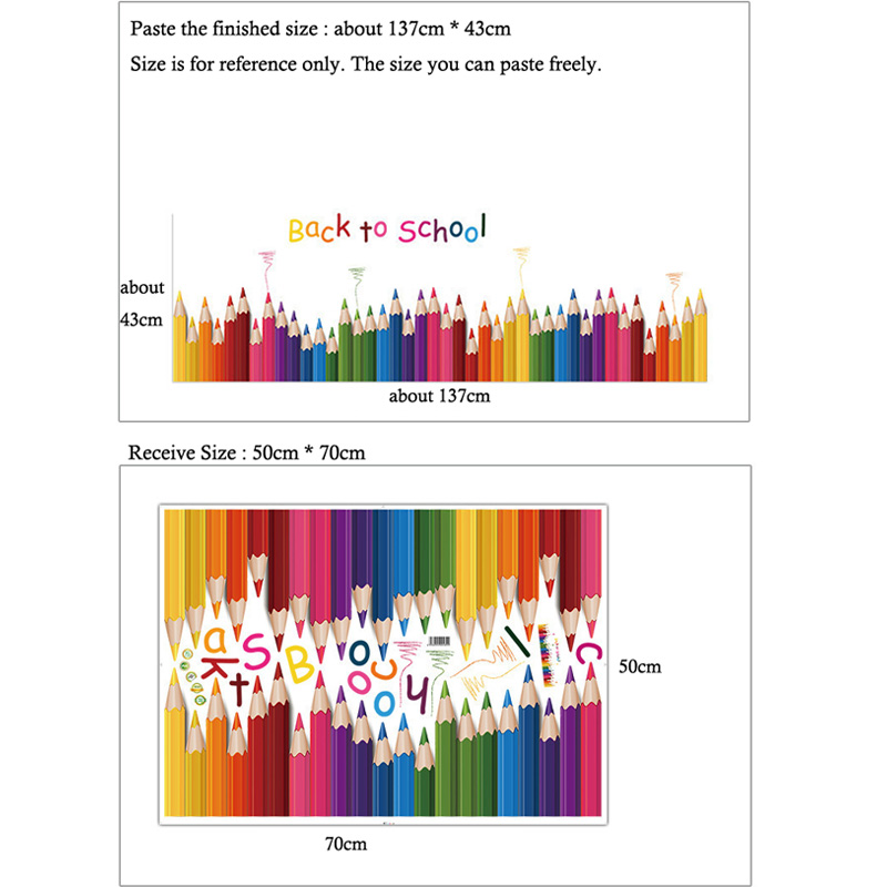 Cartoon Colour Pencil Baseboar - Baby Nursery Decals บทวิจารณ์และราคา