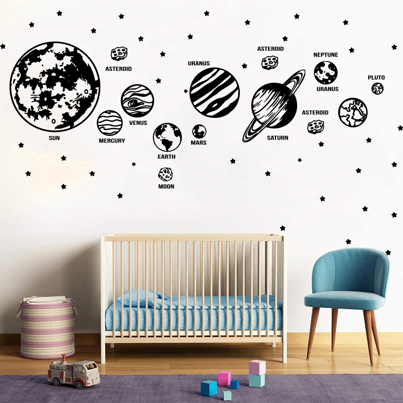 Large Planets Solar System Spa - Baby Nursery Wall Mural บทวิจารณ์และราคา