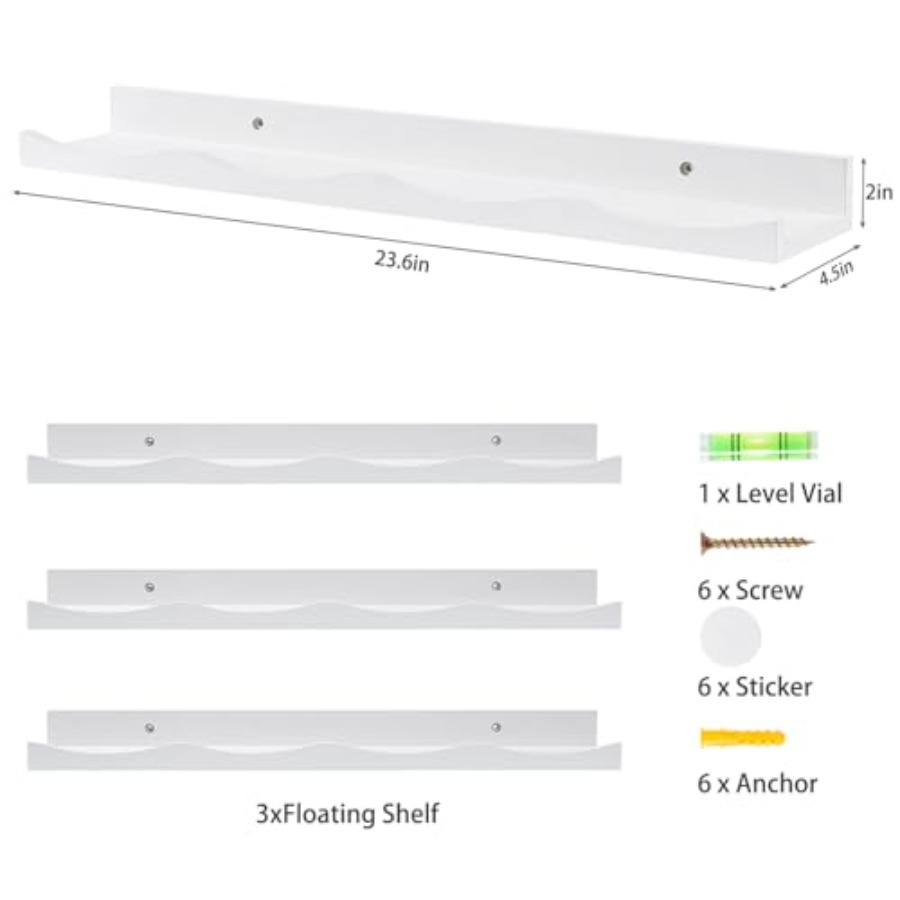 Floating Bookshelf for Floatin - Baby Nursery Shelves บทวิจารณ์และราคา