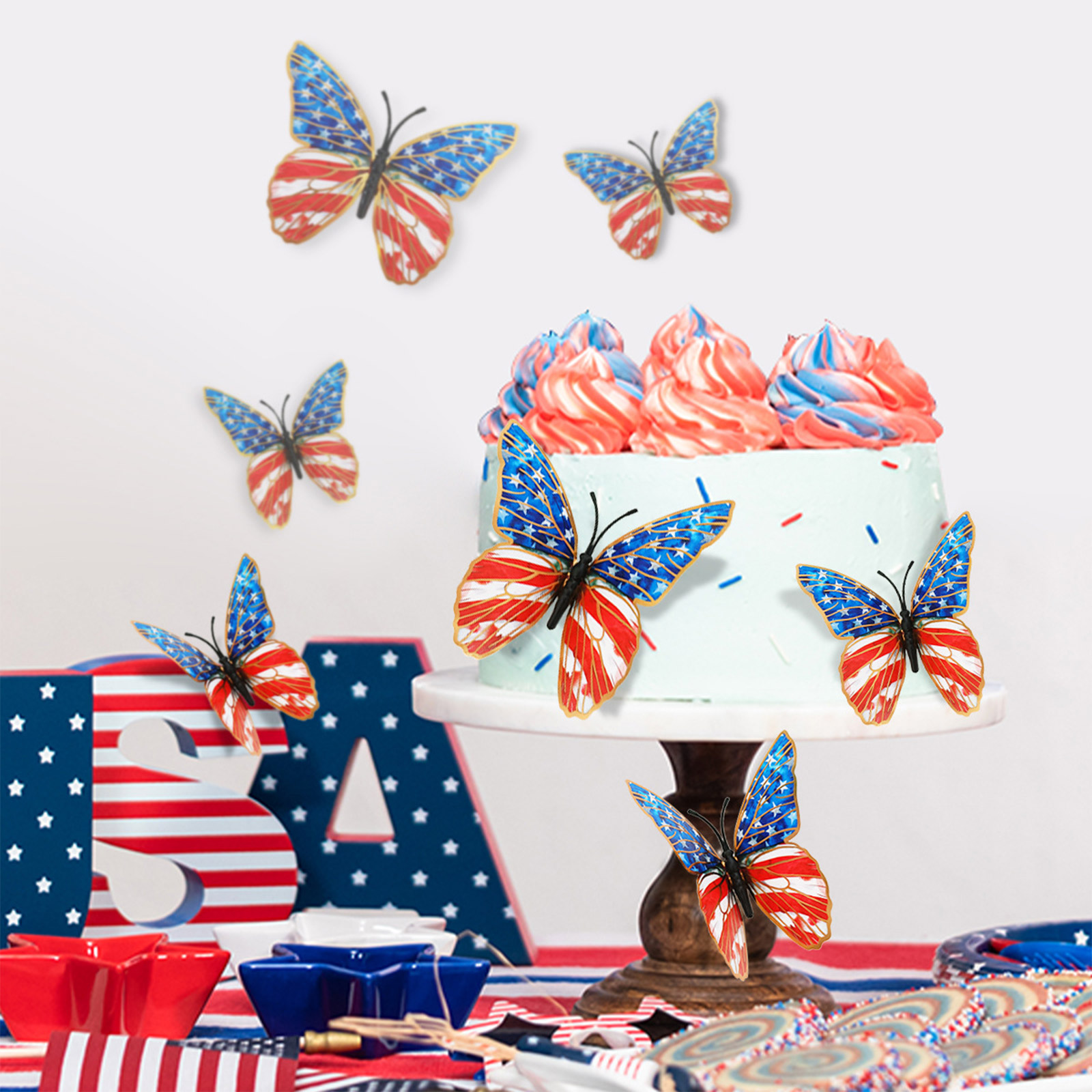3d Butterfly Wall Stickers Ame - Baby Nursery Decals บทวิจารณ์และราคา