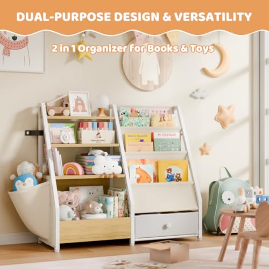 Bookshelf and Toy Storage - Bo - Baby Nursery Shelves บทวิจารณ์และราคา